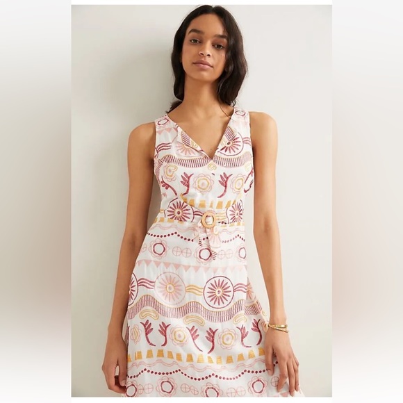 New Anthropologie Harley Embroidered Maxi Dress sz 14 - Picture 4 of 8